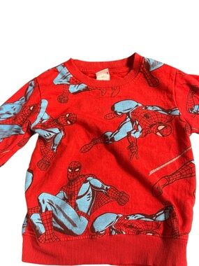 Marvel Brand Red Spider-Man Print Crewneck Sweatshirt